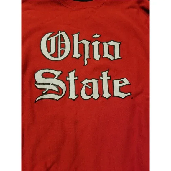 Vtg Champion Reverse Weave Ohio State Script Crewneck Sweater 80s